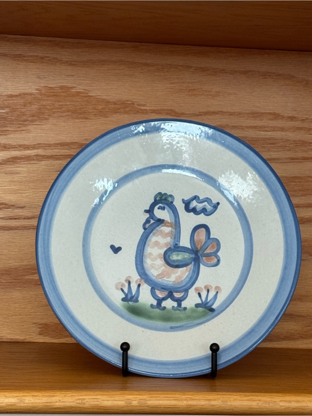 M.A. HADLEY Vintage Pottery Signed 8.75” Chicken Salad Plate